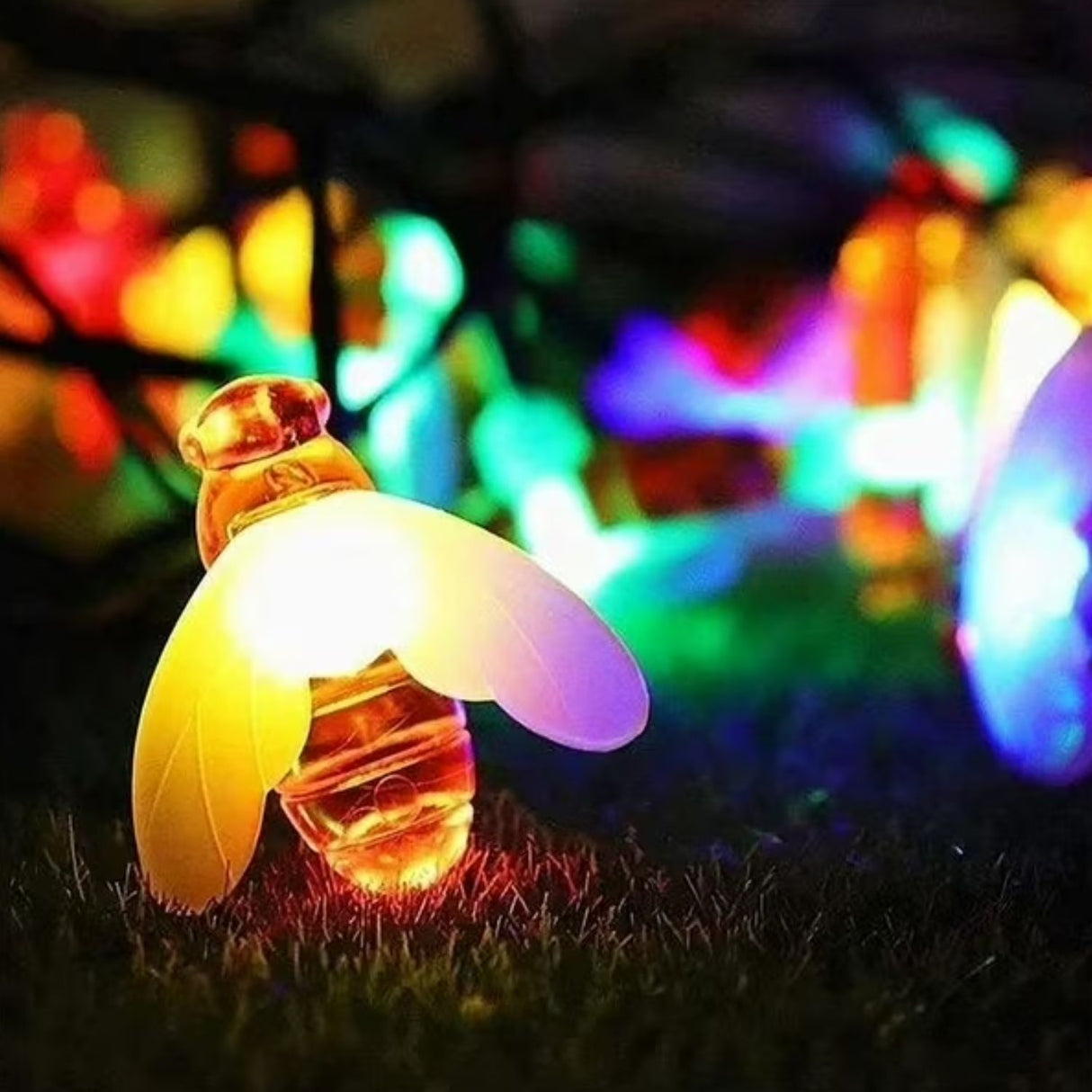 Set 3 Luces Navidad Led Abeja Solar RGB Decoracion Hogar. Ilumina tu espacio con estilo y sostenibilidad. ¡Compra ahora y transforma tu hogar!-3