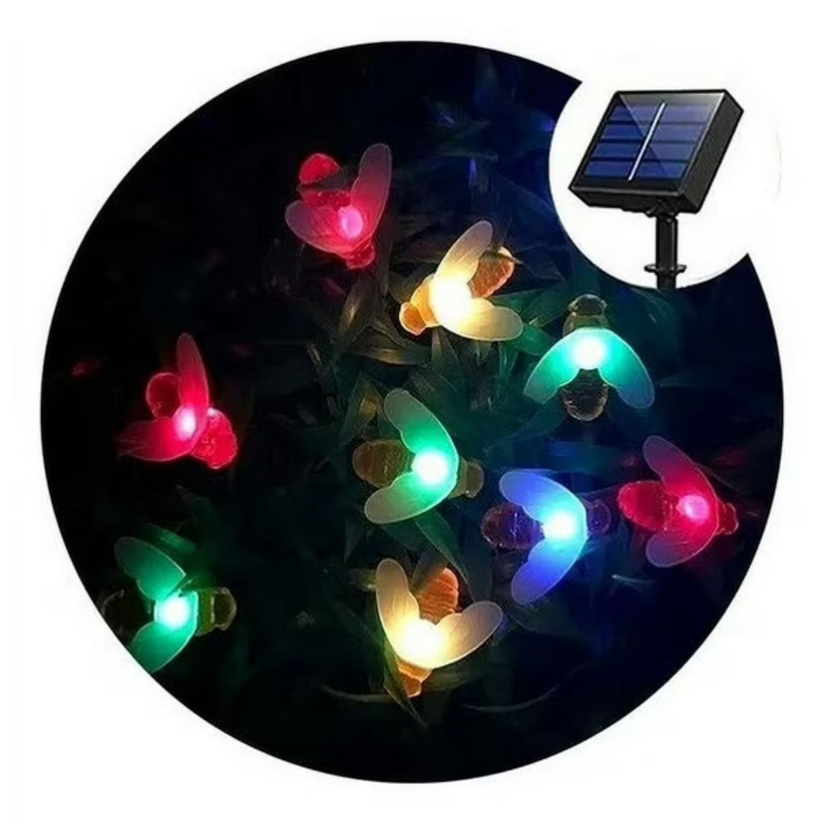 Set 3 Luces Navidad Led Abeja Solar RGB Decoracion Hogar. Ilumina tu espacio con estilo y sostenibilidad. ¡Compra ahora y transforma tu hogar!-4