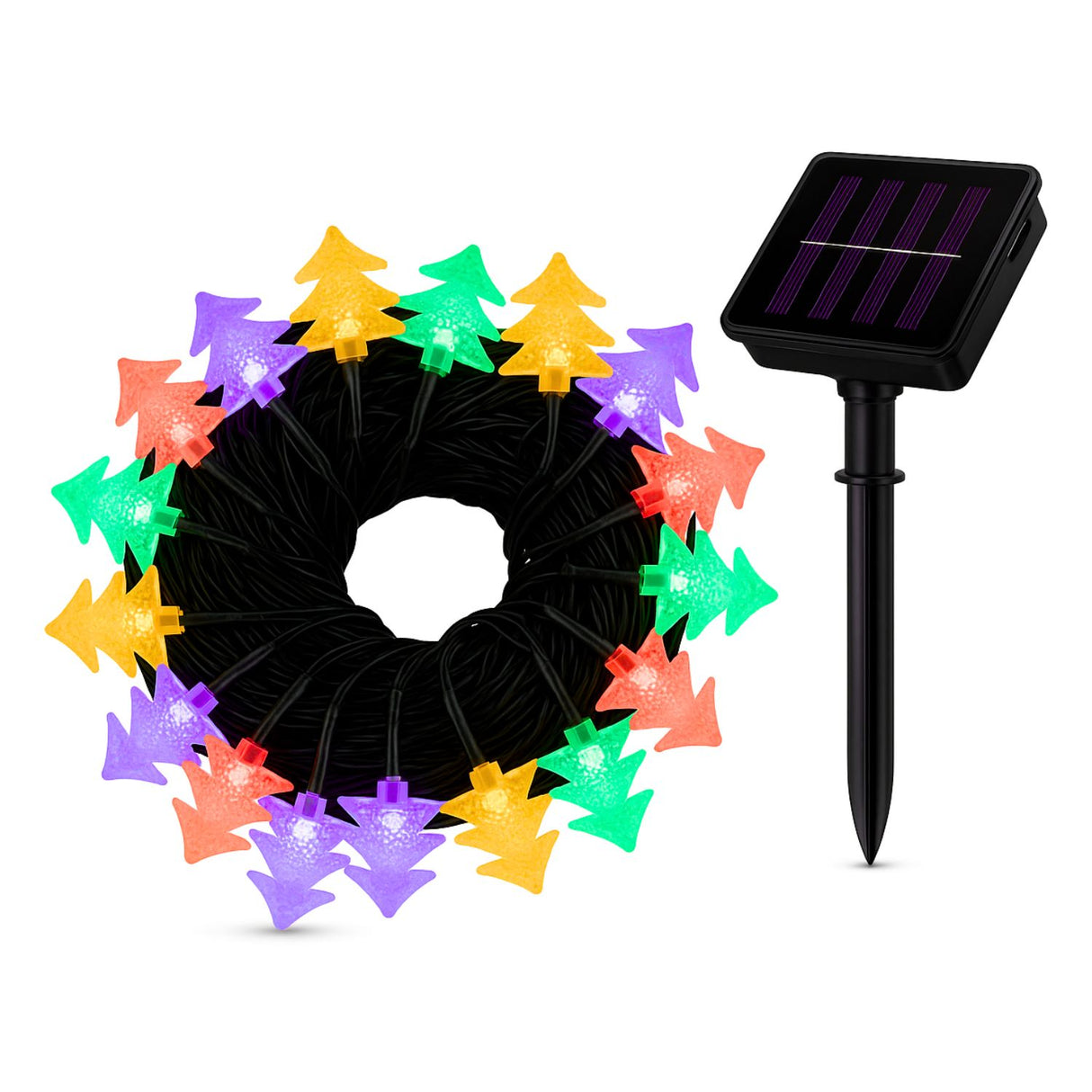 Luces Navidad Led Arboles Solar RGB Decoracion Jardin Hogar. Ilumina tu espacio con estilo y ahorra energía. ¡Compra ahora y transforma tu hogar!-1