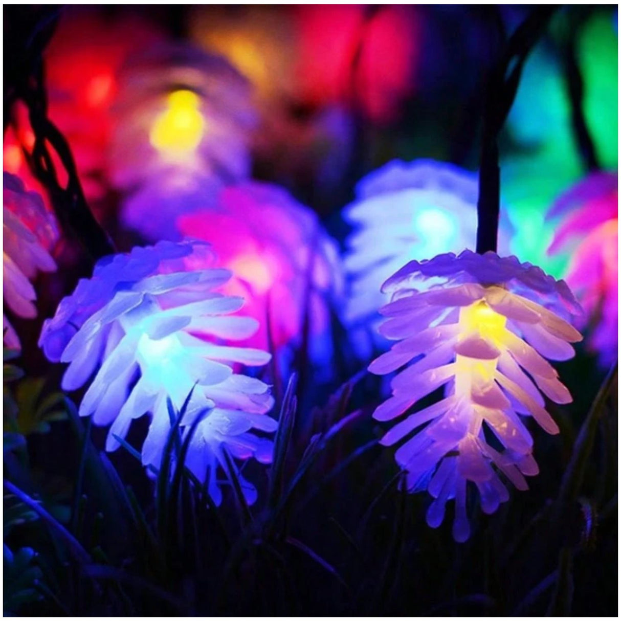 Luces Navidad Led Flores Solar RGB Decoracion Jardin Hogar. Ilumina tu espacio con estilo y ahorra energía. ¡Compra ahora y transforma tu hogar!-2
