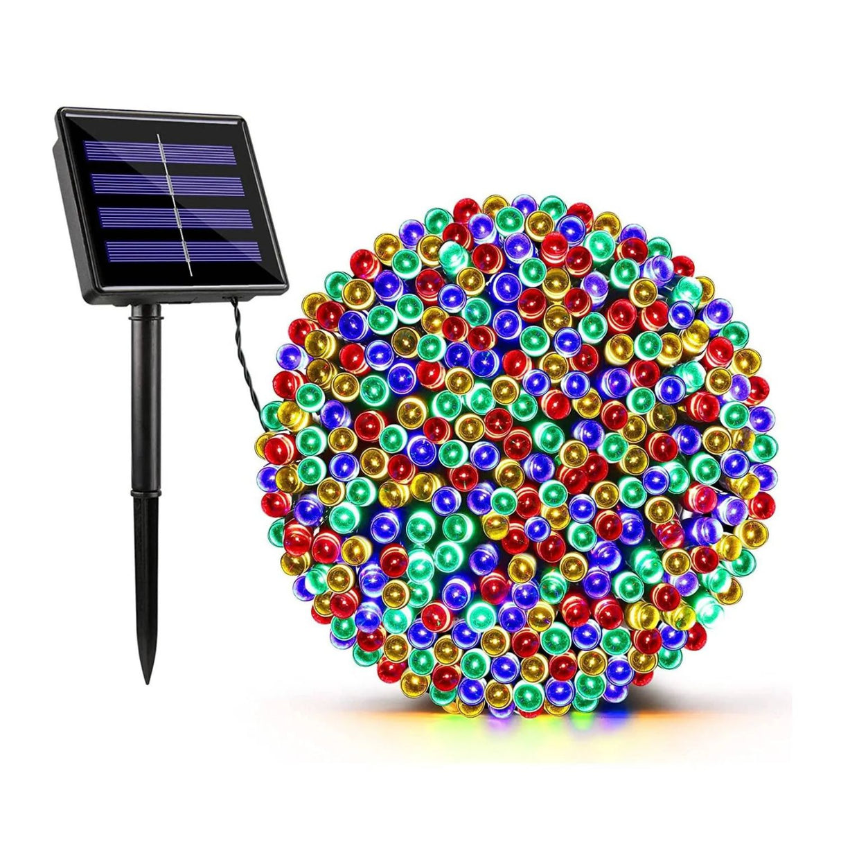 Luces Guirnalda Navidad Solar 200 Led RGB 20M Decoracion. Ilumina tus fiestas con estilo y sin cables. ¡Compra ahora y transforma tu hogar!-1