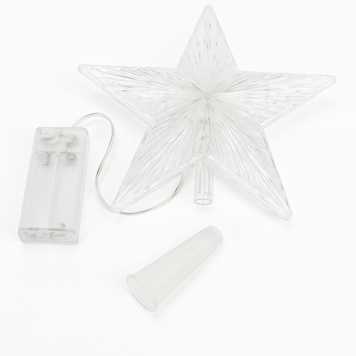 Set 3 Estrellas Punta Arbol Calida 15cm Pilas Decoracion. Perfectas para iluminar tu hogar con calidez y estilo. ¡Compra ahora y transforma tu espacio!-2