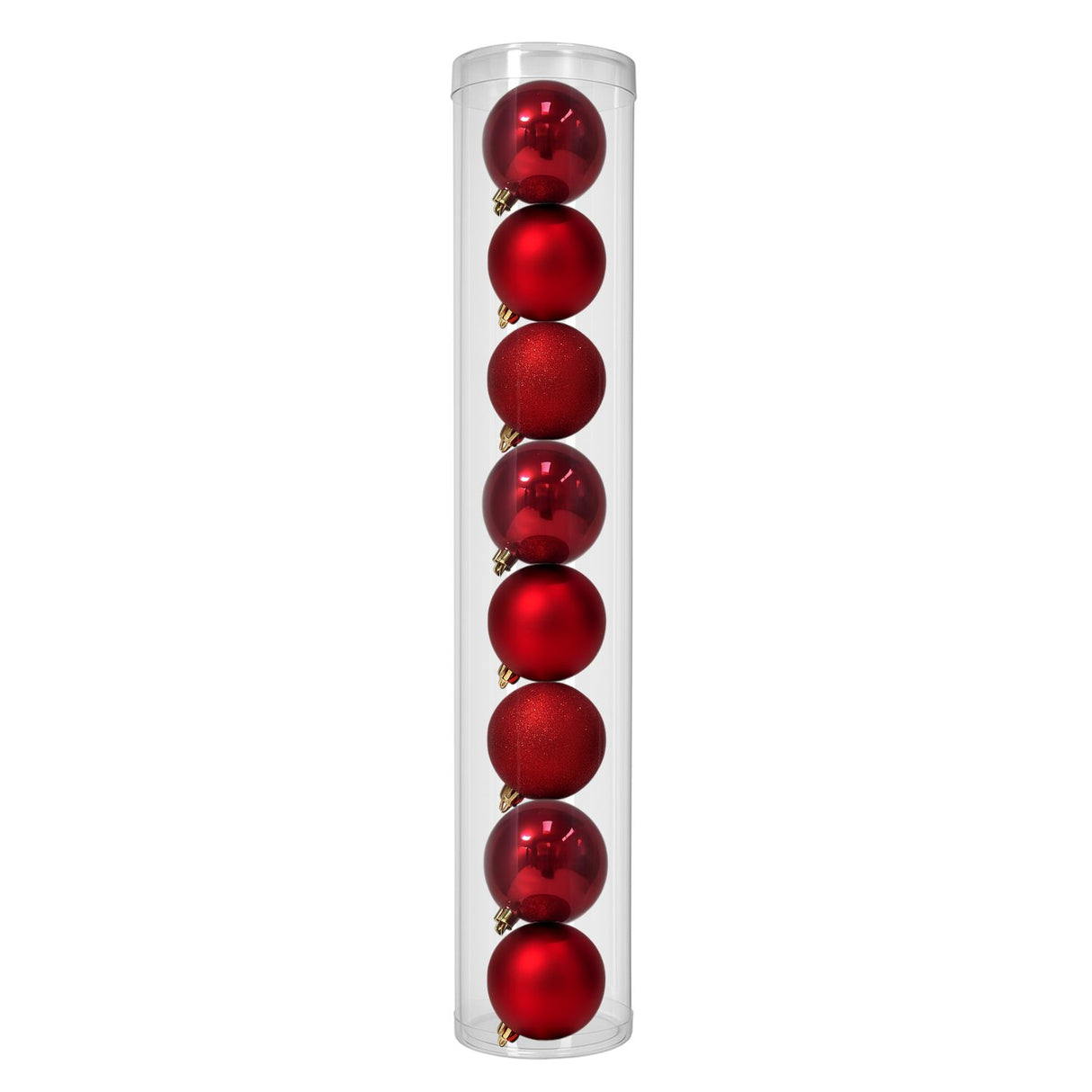 8 Esferas Navideñas Bambalinas 8 Cm Rojas Bolas Decoracion. Perfectas para dar un toque festivo a tu hogar. ¡Compra ahora y decora con estilo!-1
