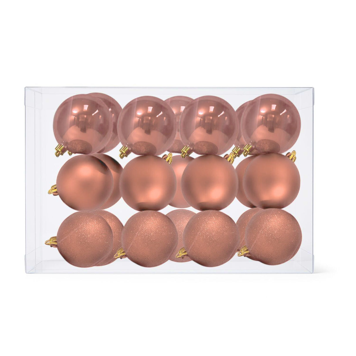 16 Esferas Navideñas Bambalinas 8 Cm Rosado Decoracion. Añade un toque festivo y elegante a tu hogar. ¡Compra ahora y transforma tu Navidad!-1