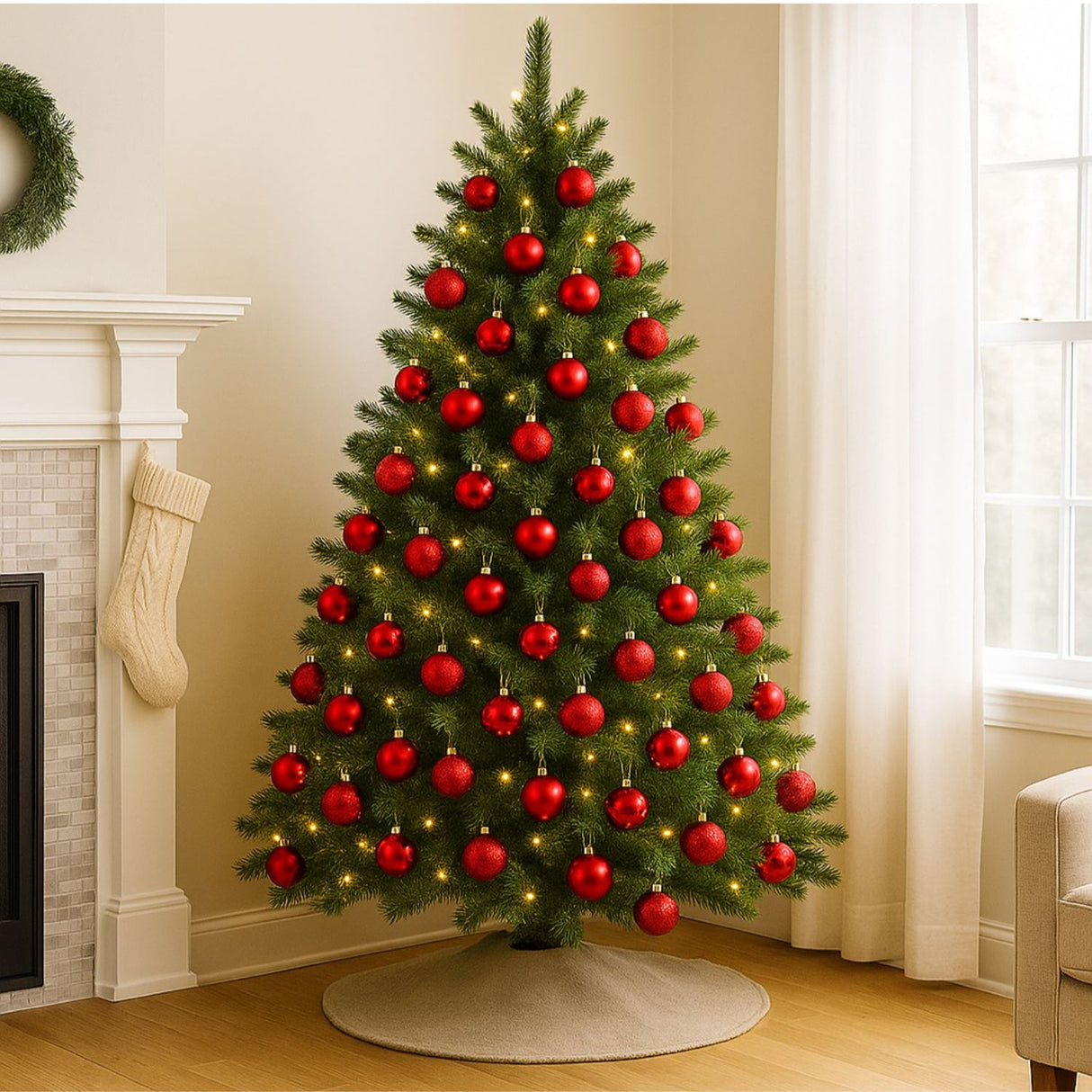 16 Esferas Navidad Bambalinas 8 Cm Navideñas Rojas Decorar. Perfectas para embellecer tu hogar estas fiestas. ¡Compra ahora y transforma tu decoración!-3