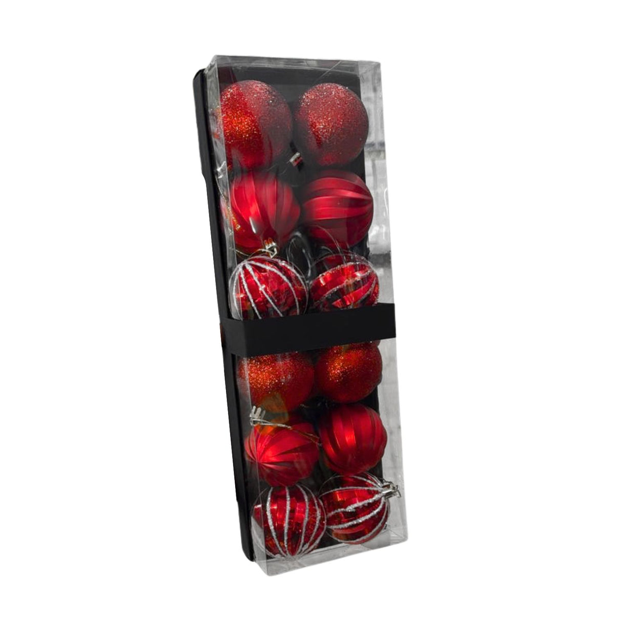12 Bambalinas Esferas Navideñas Rojo 6cm Decoracion Navidad. Perfectas para dar un toque festivo a tu hogar. ¡Compra ahora y alegra tu Navidad!-1