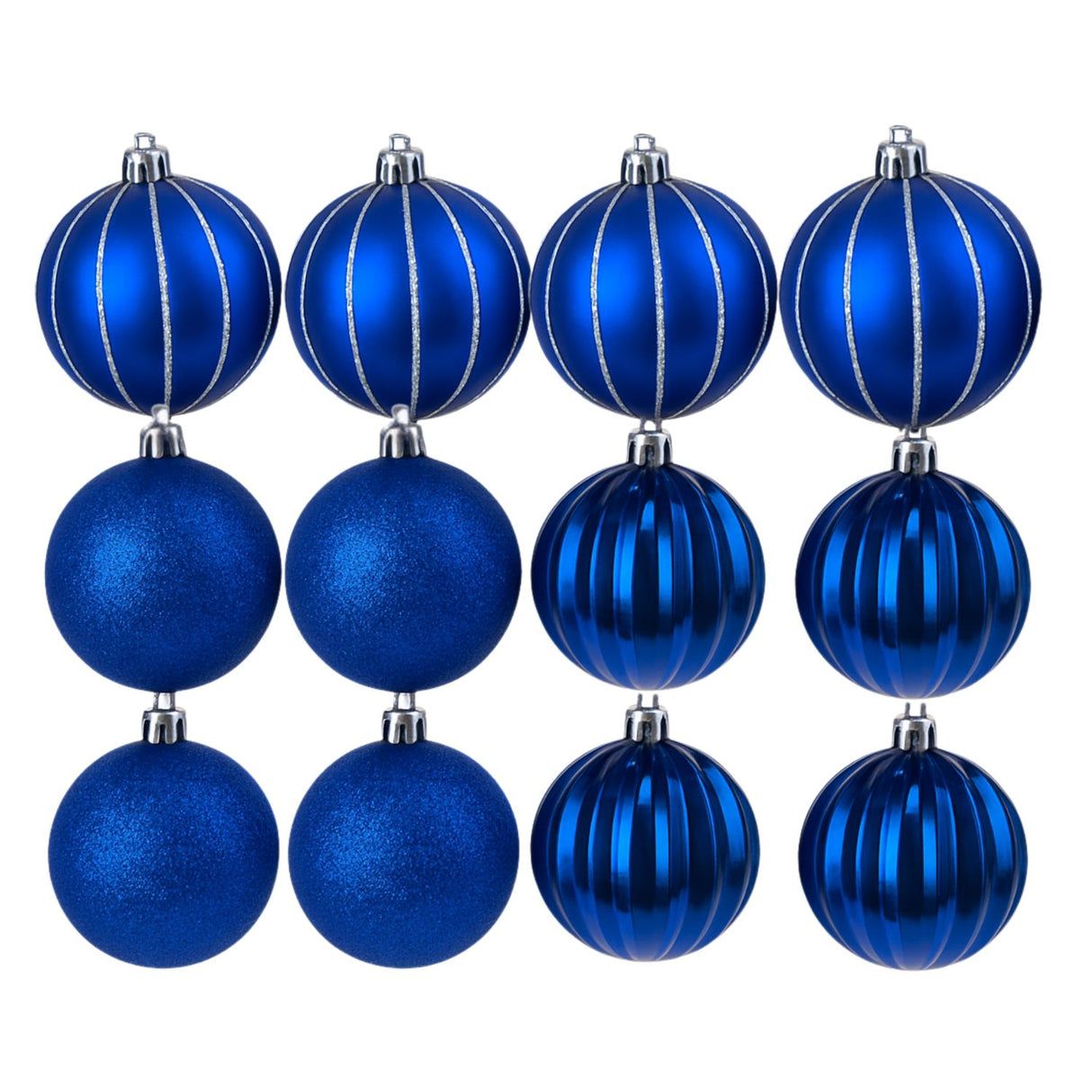 12 Bambalinas Esferas Navideñas Azul 6cm Decoracion Navidad. Dale un toque elegante a tu árbol. ¡Compra ahora y transforma tu Navidad!-1
