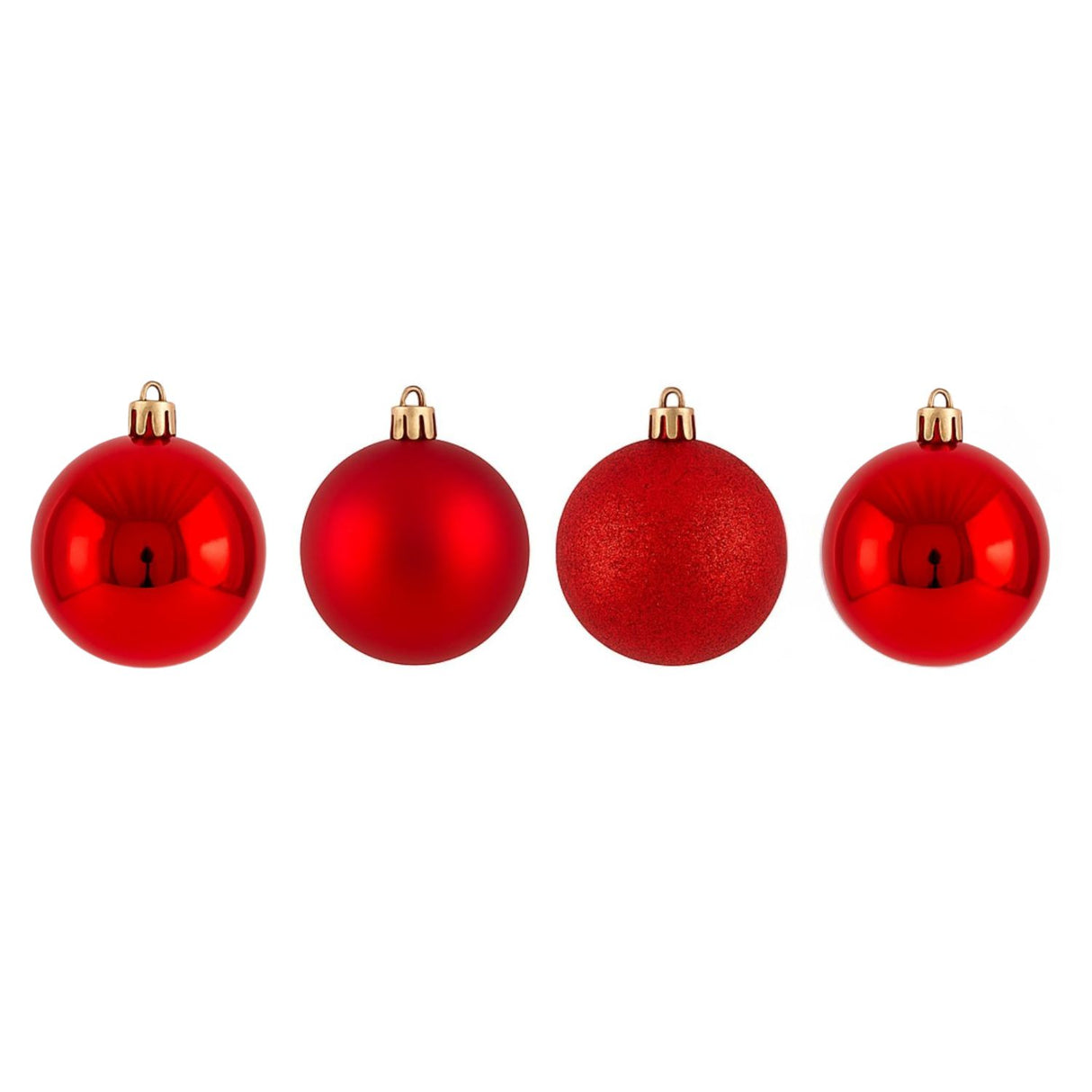 4 Bambalinas Esferas Navideñas Rojo 12cm Decoracion Navidad. Dale un toque festivo a tu hogar. ¡Compra ahora y celebra con estilo!-1