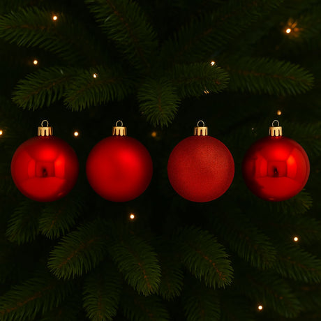 4 Bambalinas Esferas Navideñas Rojo 12cm Decoracion Navidad. Dale un toque festivo a tu hogar. ¡Compra ahora y celebra con estilo!-2