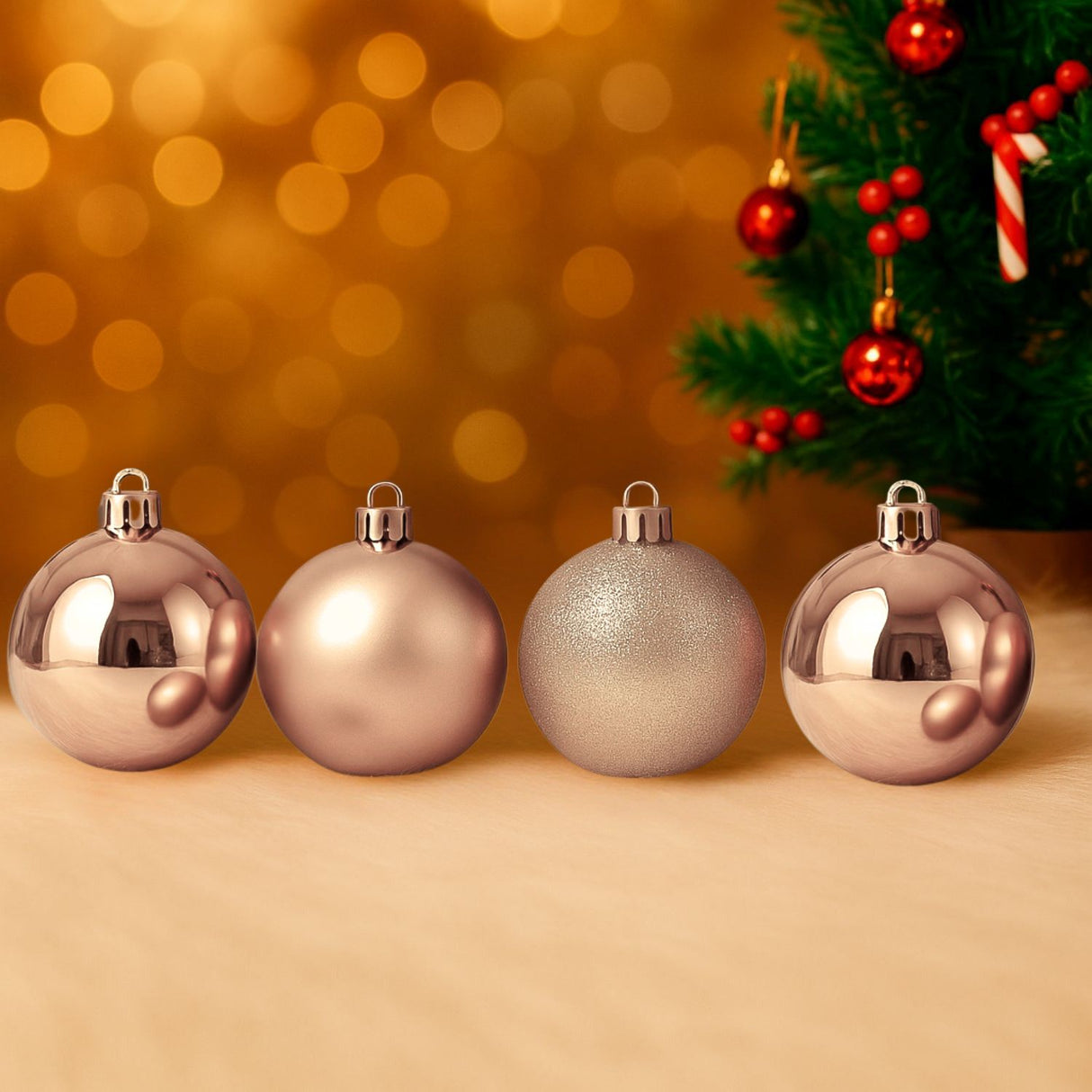 4 Bambalinas Esferas Navideña Plateado 12cm Decoracion Navidad. Añade un toque elegante a tu árbol. ¡Compra ahora y transforma tu hogar!-3