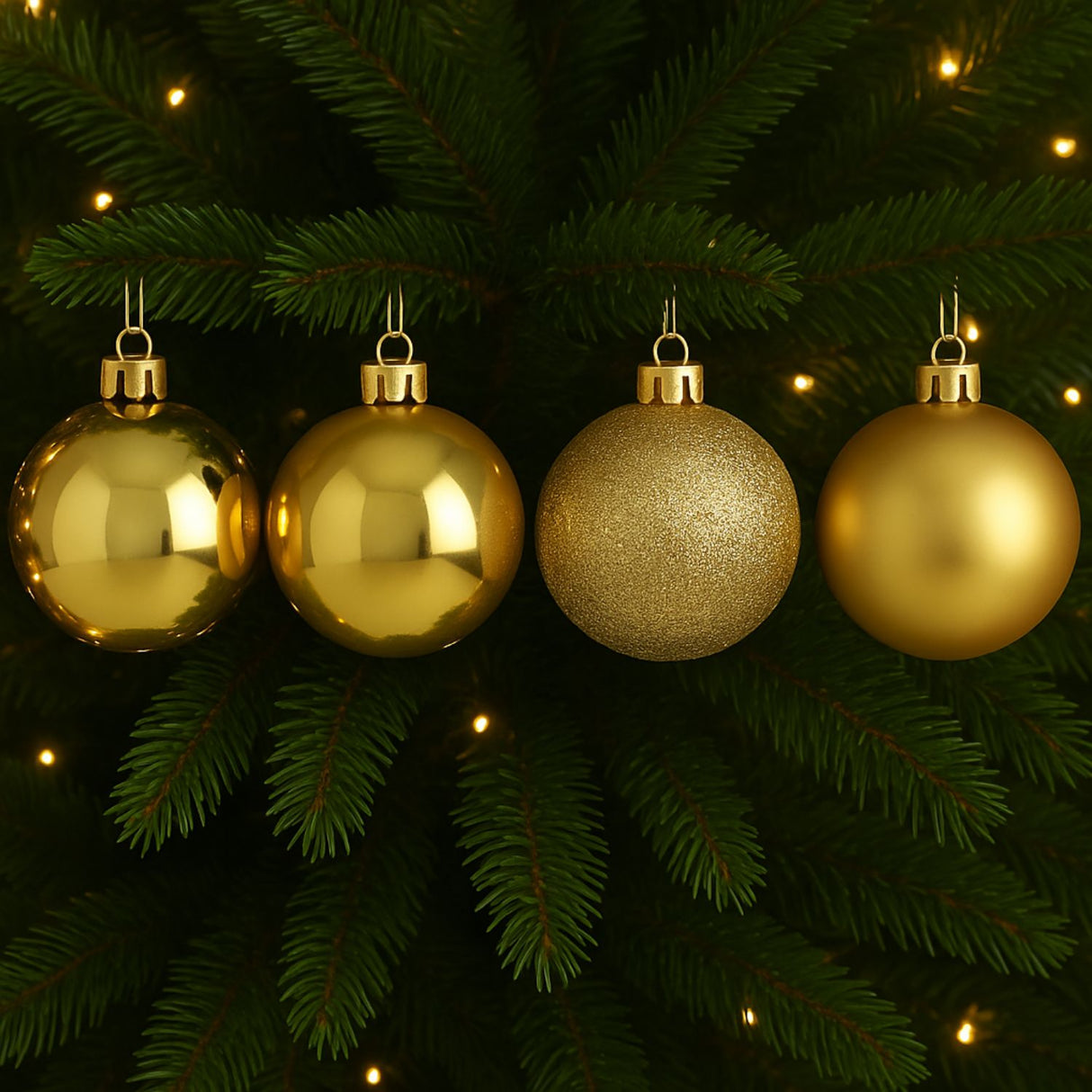 4 Bambalinas Esferas Navideñas Dorado 12cm Decoracion Navidad. Añade un toque elegante a tu árbol. ¡Compra ahora y transforma tu hogar esta Navidad!-3