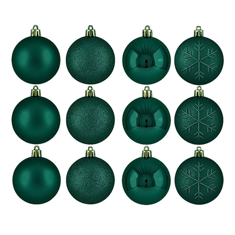16 Esferas Bambalinas Adorno Navideño Verde 6cm Decoracion. Perfectas para embellecer tu árbol y crear un ambiente festivo. ¡Compra ahora y decora!-1
