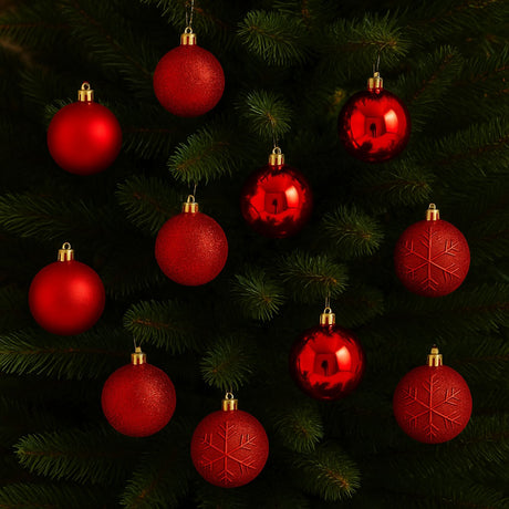 16 Esferas Bambalinas Adorno Navideño Rojo 6cm Decoracion. Perfectas para embellecer tu hogar estas fiestas. ¡Compra ahora y transforma tu Navidad!-2