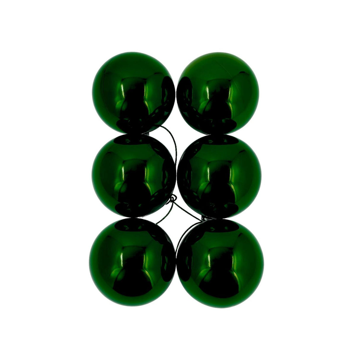 6 Esferas Navideñas Bambalinas Adorno 8cm Verde Decoracion. Perfectas para darle un toque festivo a tu hogar. ¡Compra ahora y decora con estilo!-1