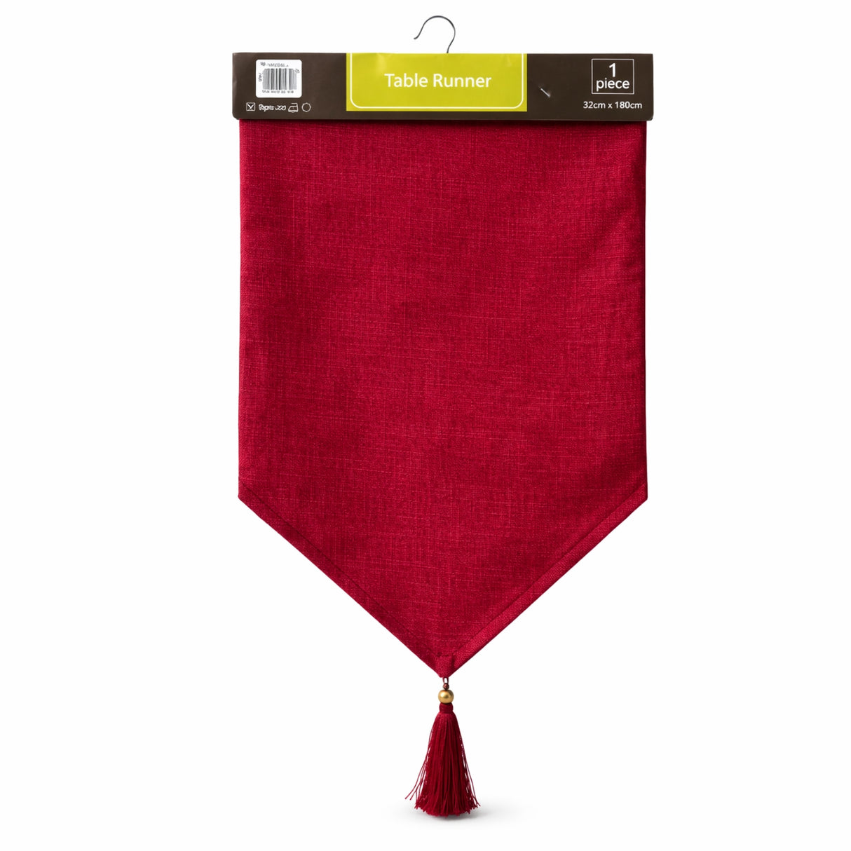 Camino de Mesa 32x180cm Rojo Decorativo con Borla | Disparo.cl