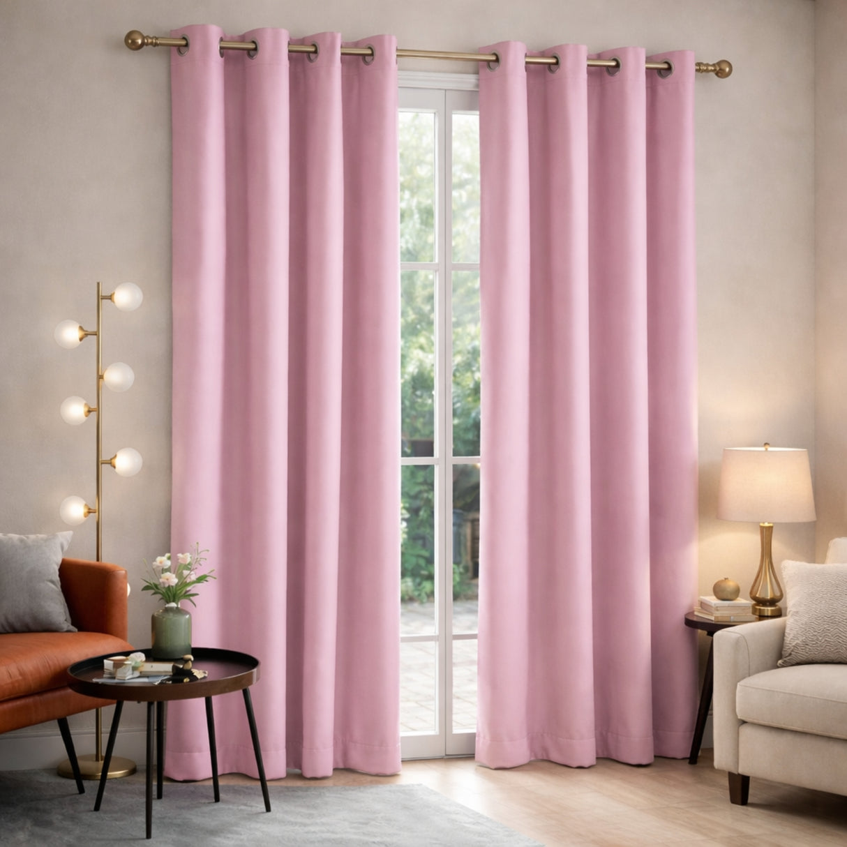 Cortinas 140x230cm 2 Paños Decorativas Ventana | Disparo.cl