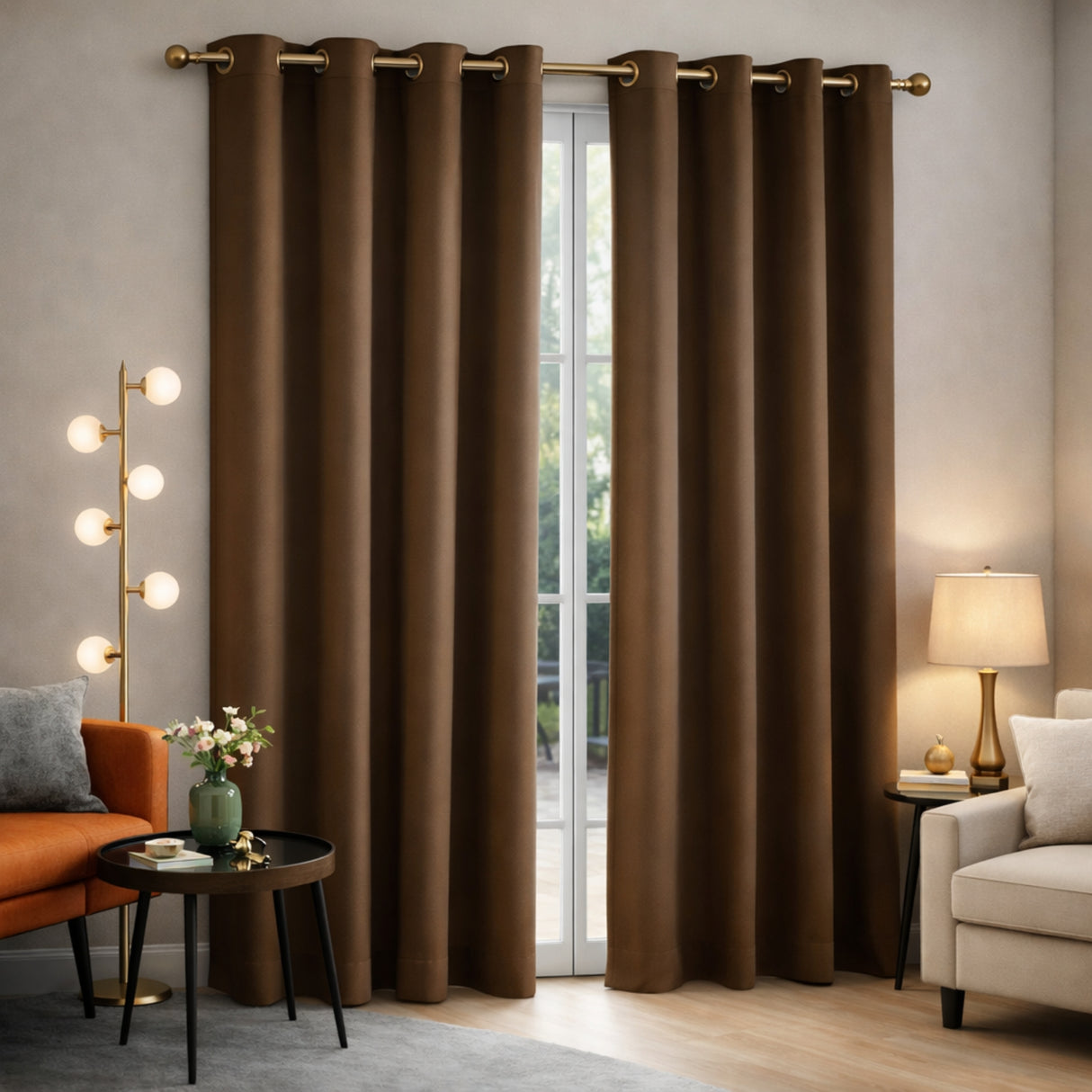 Cortinas 140x230cm 2 Paños Decorativas Ventana | Disparo.cl