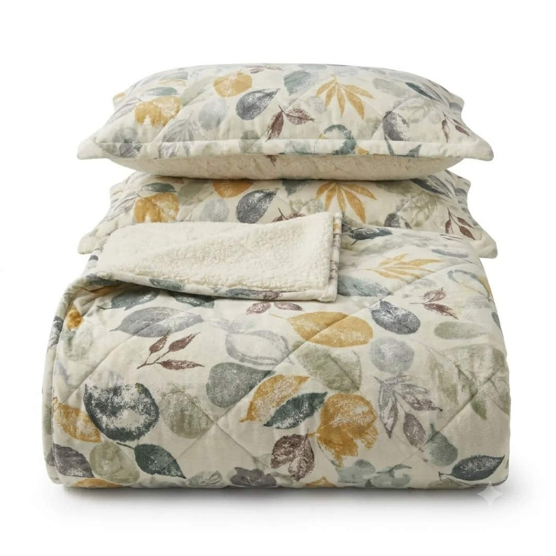 Cubrecama Flannel Estampado 2 Plazas Sherpa Martiné | Disparo.cl