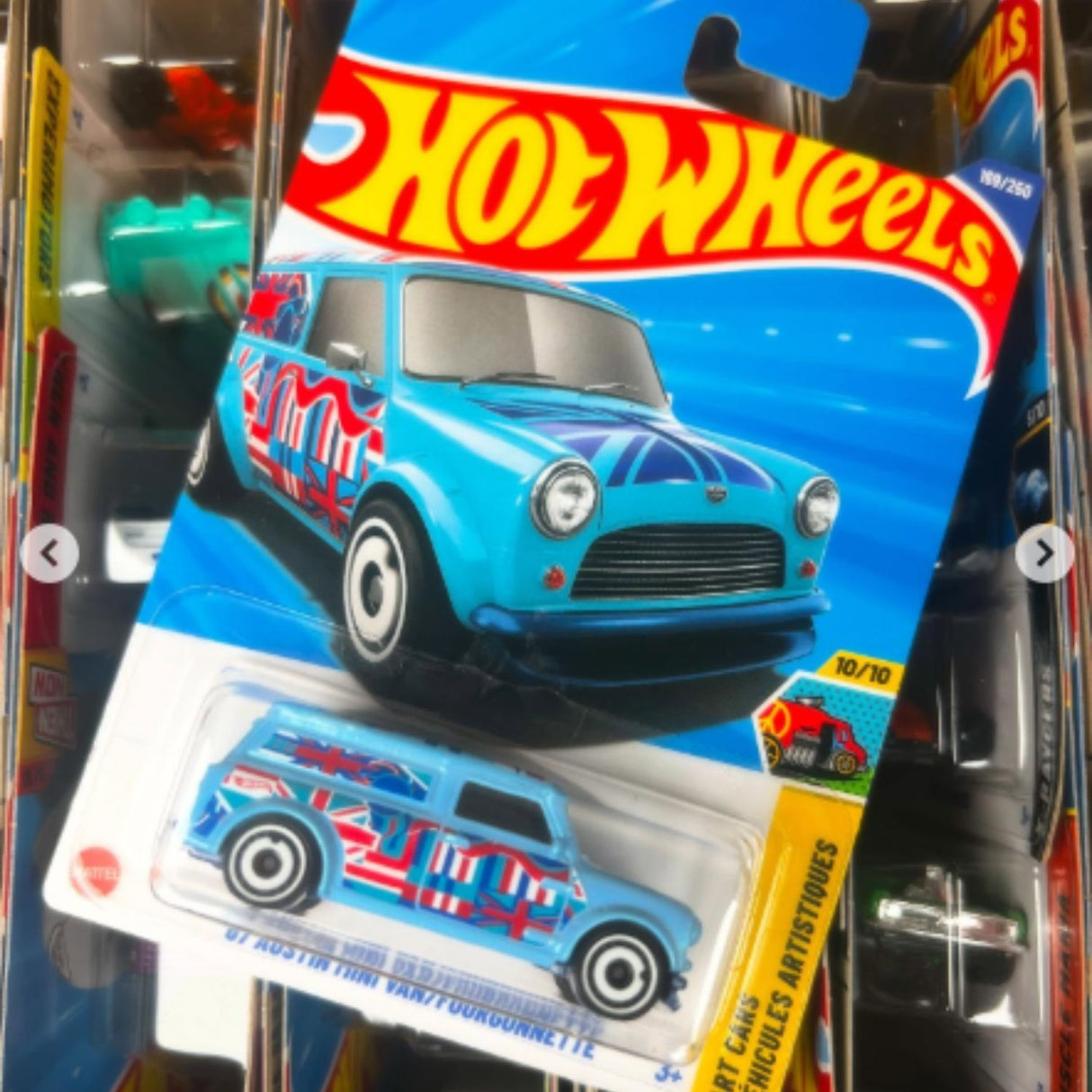 Auto Hot Wheels 67 Austin Mini Van/Fourgonnette 169/250