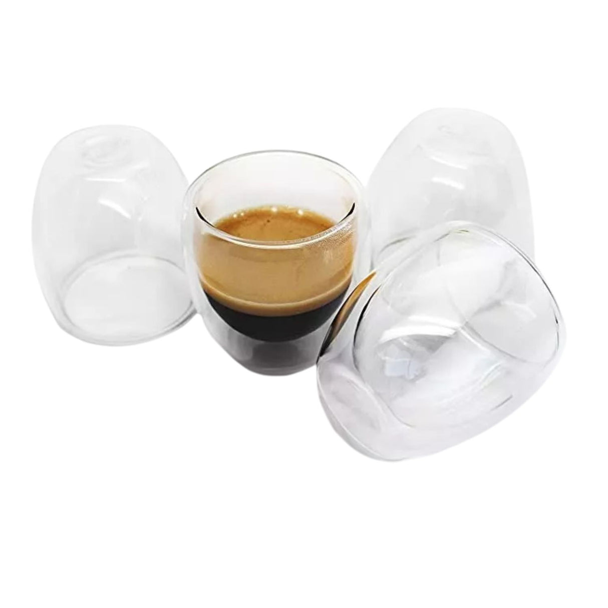 Set 4 Vasos Doble Pared De 250ml Para Cafe Bebidas Cocina. Mantén tus bebidas calientes y tus manos frescas. ¡Compra ahora y disfruta de tu café!-2-1-1