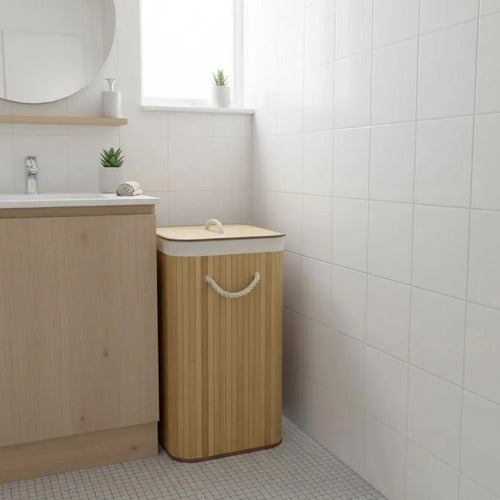 Canasto Cesta Ropa Sucia Tapa Plegable Bolsa Lavable