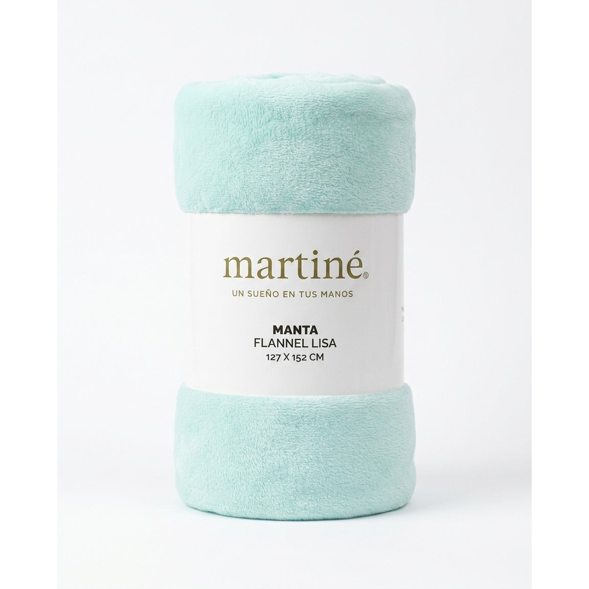 Manta Flannel Lisa Menta Martiné 127cm x 152 cm 300gr