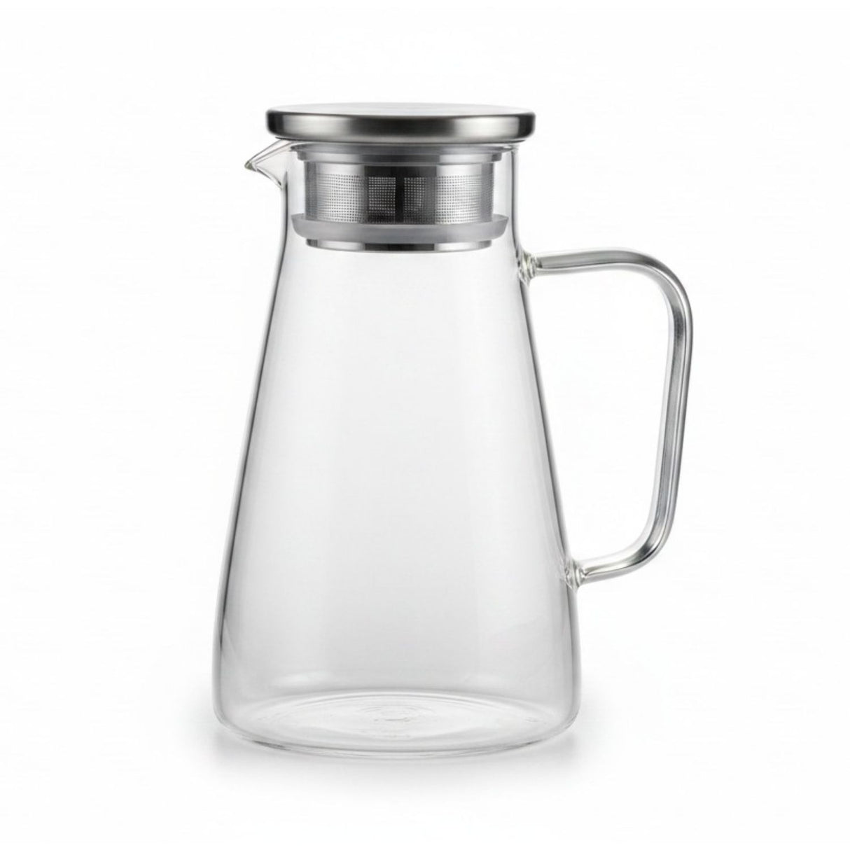 Jarra de Vidrio con Tapa Transparente Moderna 1700mL