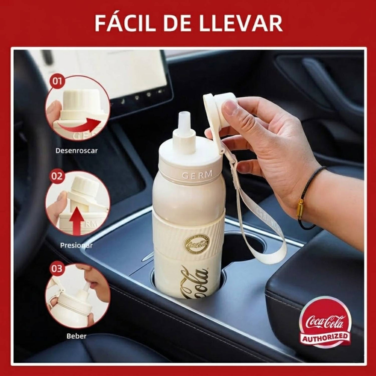 Termo Deportivo Coca-Cola Germ 580ml Acero