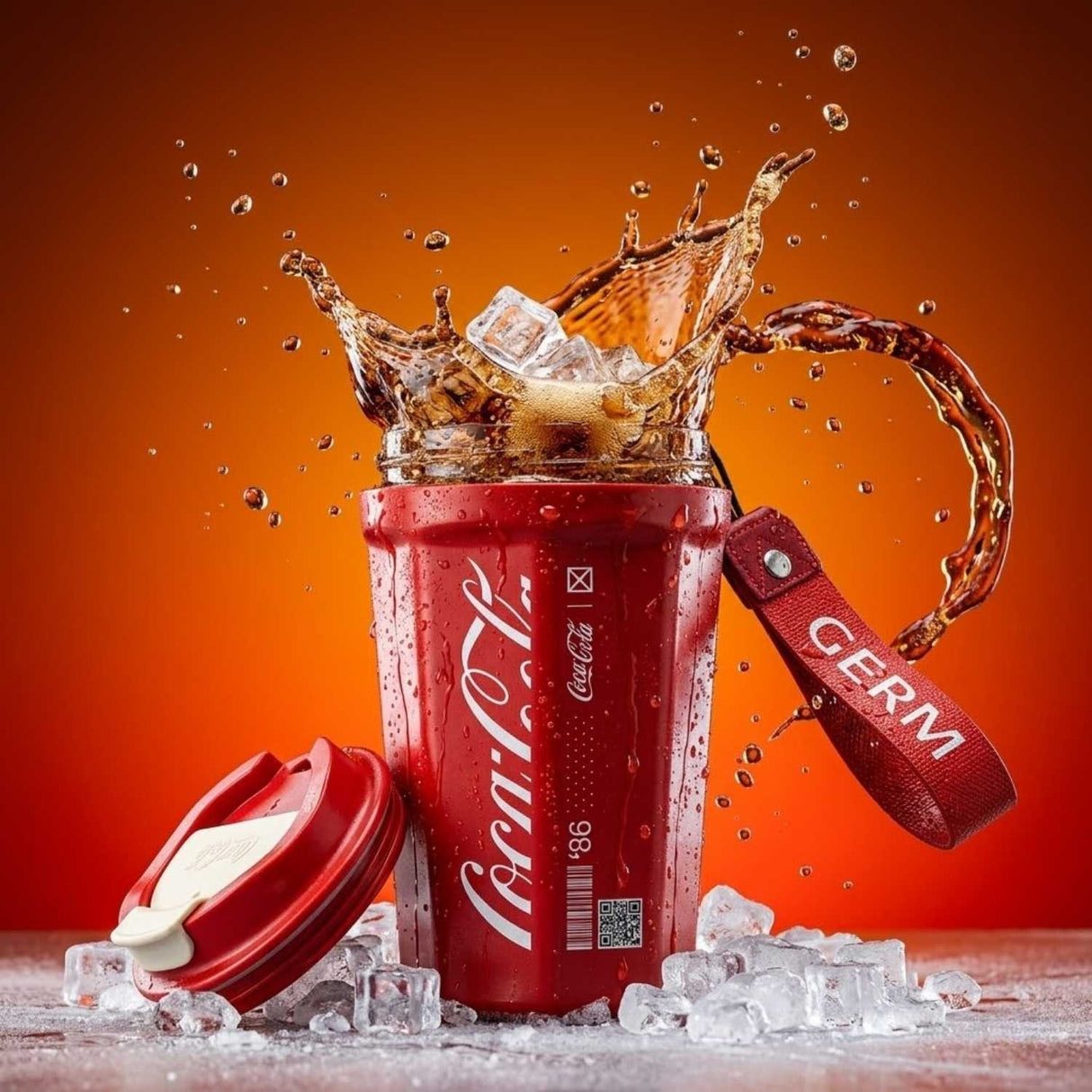 Vaso Térmico Diamond Coca Cola 390ml Acero Inoxidable