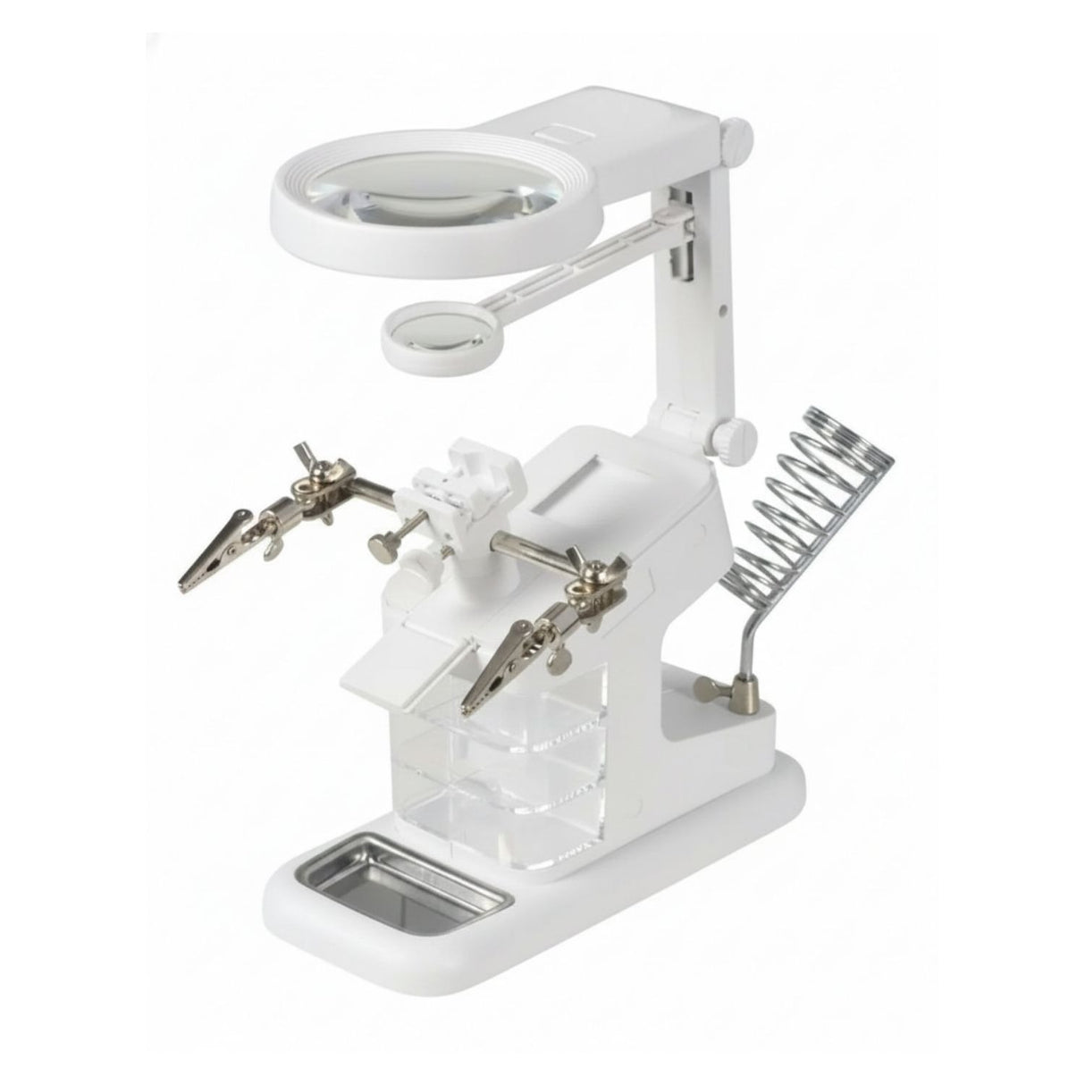 Estacion Soldadura Lupa LED 2x 4x Pinzas Usb