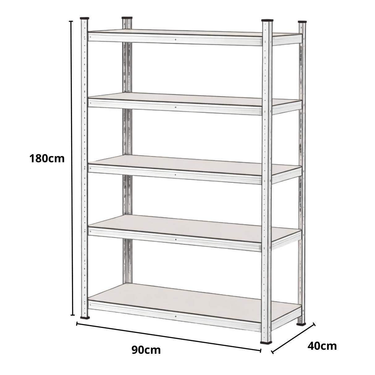 Estante Organizador 5 Niveles 180cm Hogar Oficina