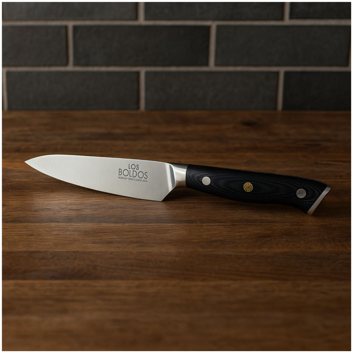 Cuchillo Cocina Los Boldos Acero Alemán Damasco 24cm