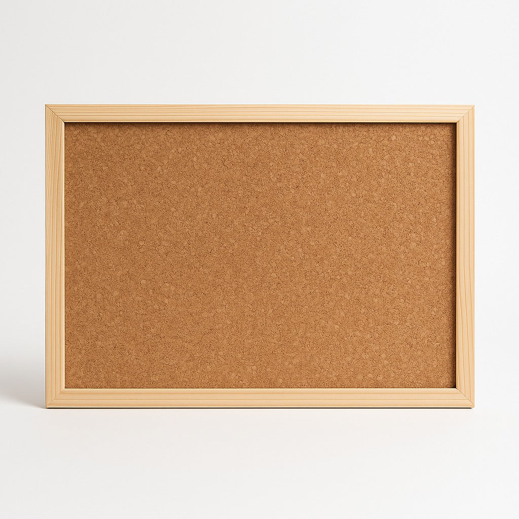 Pizarra Corcho 60x90 Borde Madera Resistente + Fijadores