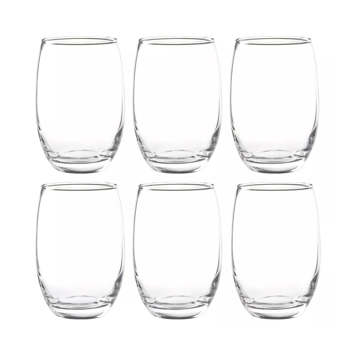 Set 24 Vasos Vidrio Mikonos 460cc Cristar Transparente
