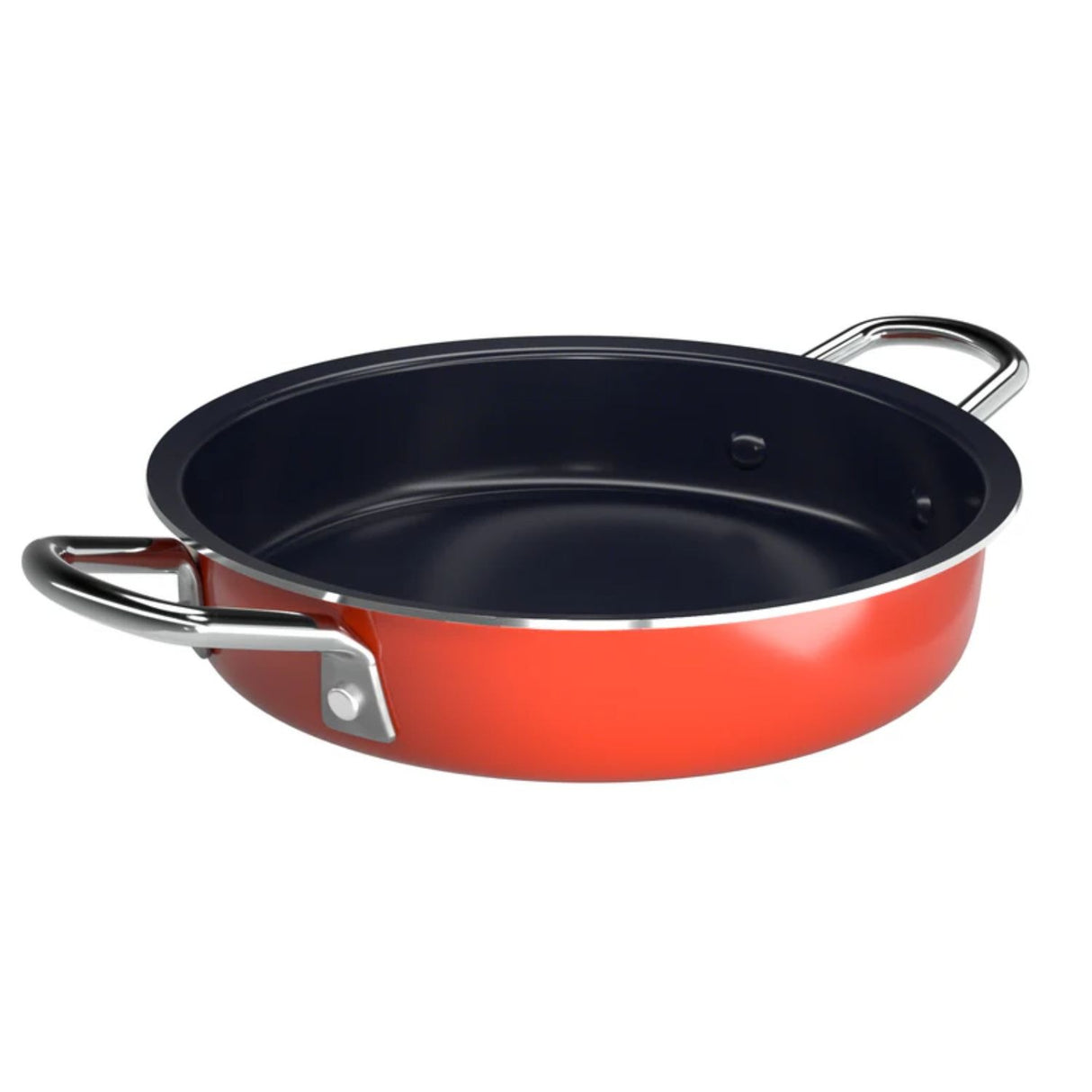 Paila Antiadherente 16 cm de Aluminio Roja con Asas Metálicas