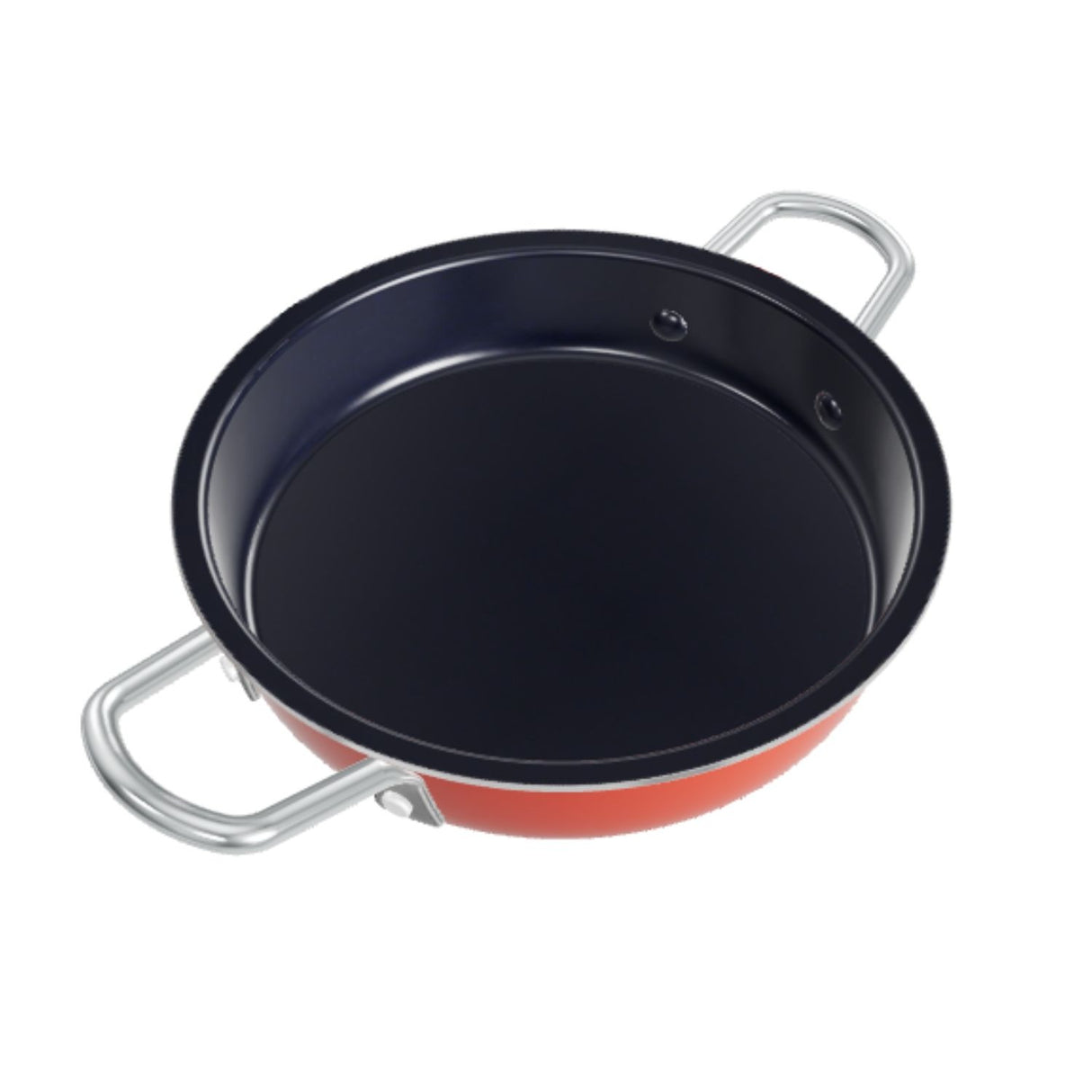 Paila Antiadherente 16 cm de Aluminio Roja con Asas Metálicas