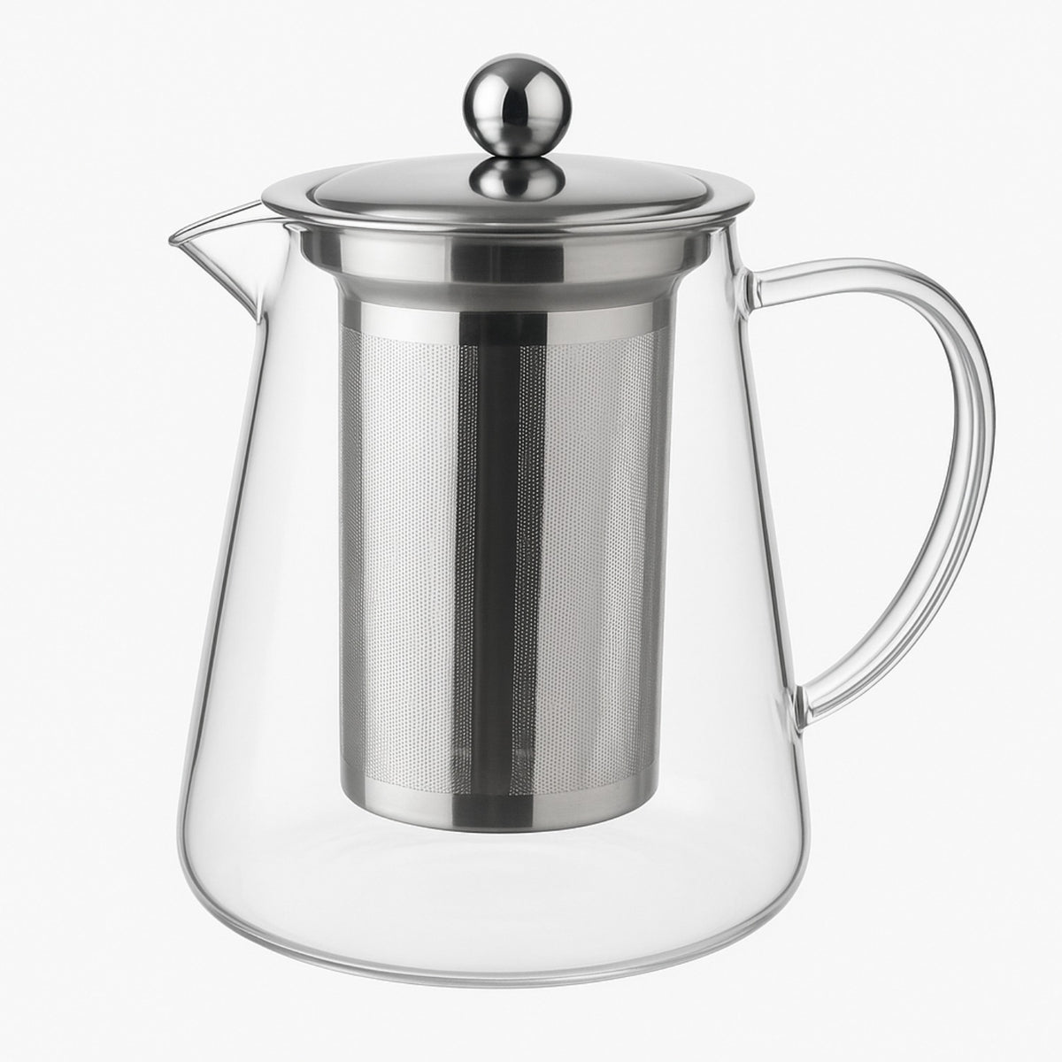 Tetera Vidrio 550mL Con Infusor Metal Mango Vidrio Tetera Te