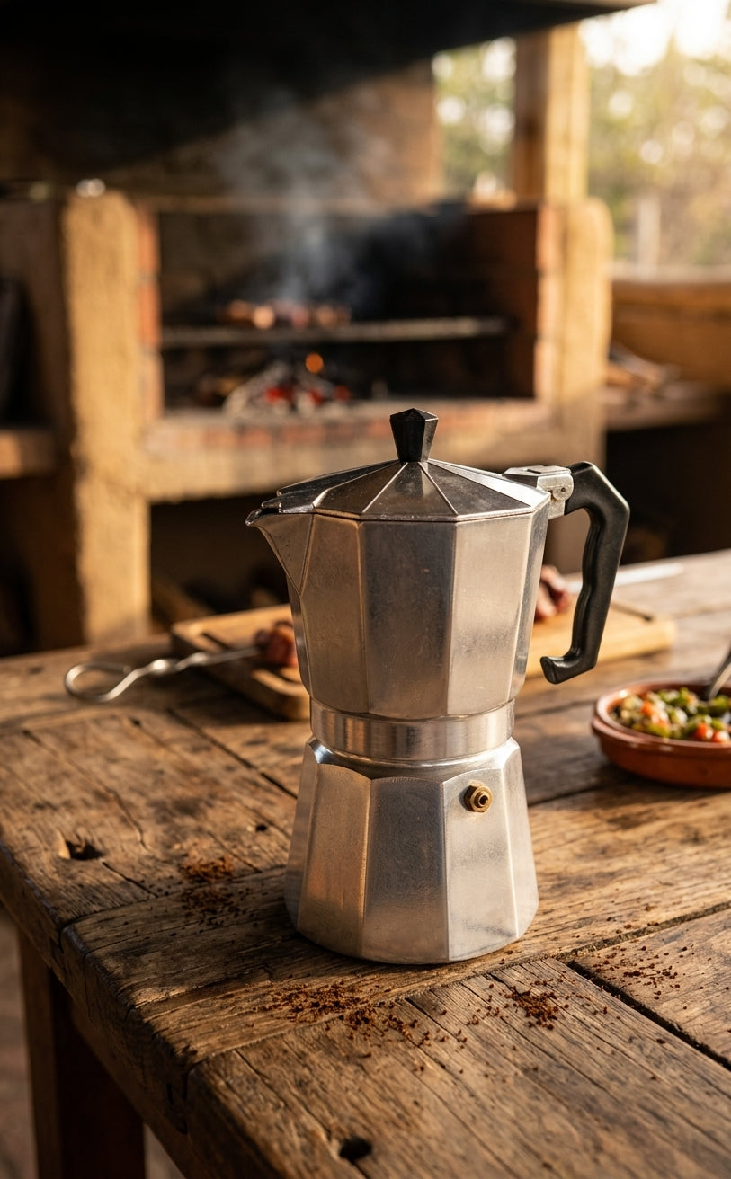 Cafetera Italiana Aluminio 3 Tazas 200mL Clásica 15cm