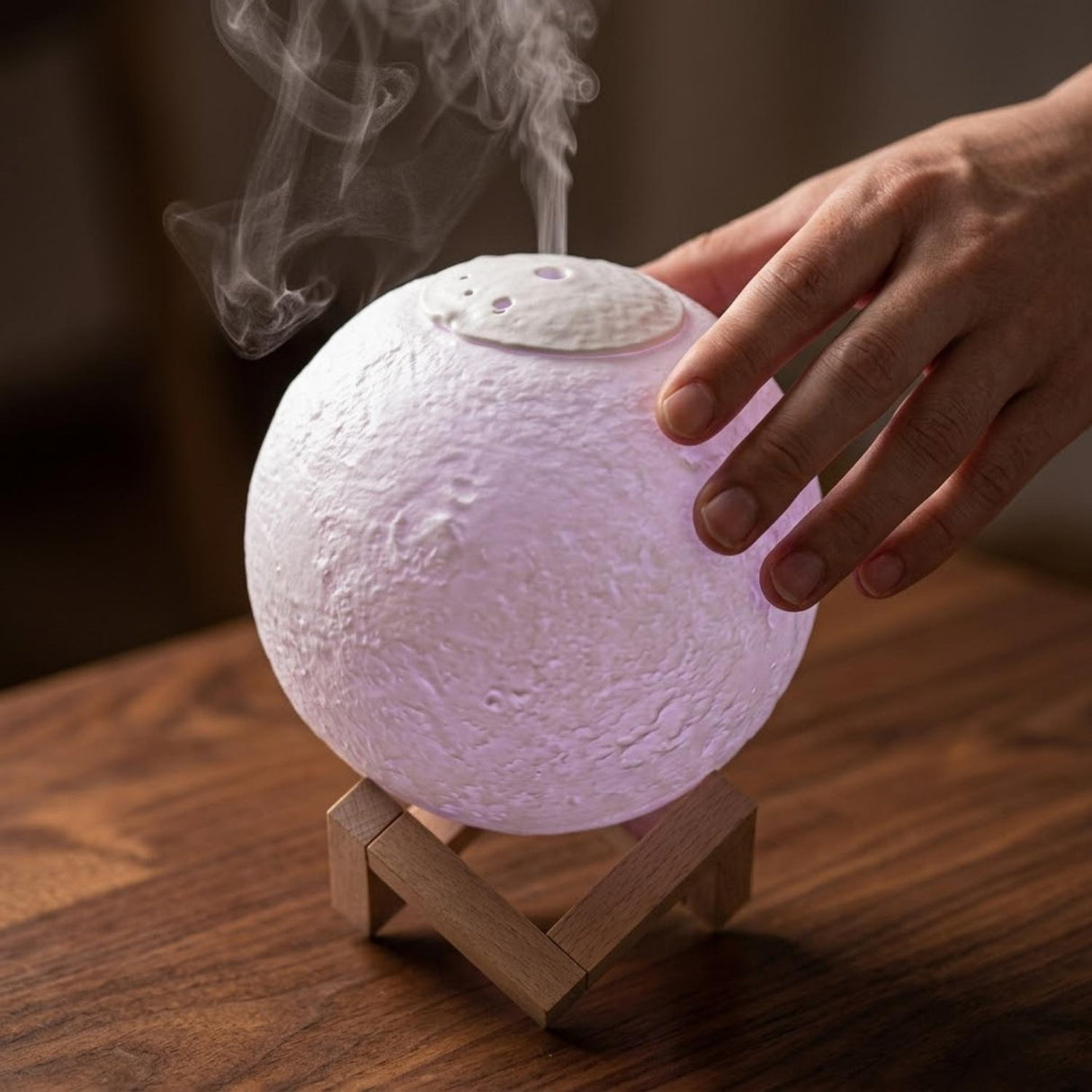 Humidificador Luna Silencioso Aromatico Hogar Blanco