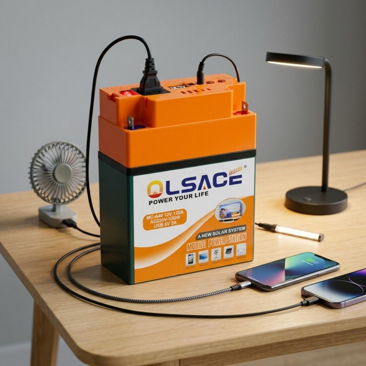 Estación Energía Portátil OLSACE 12V 220V 120W USB