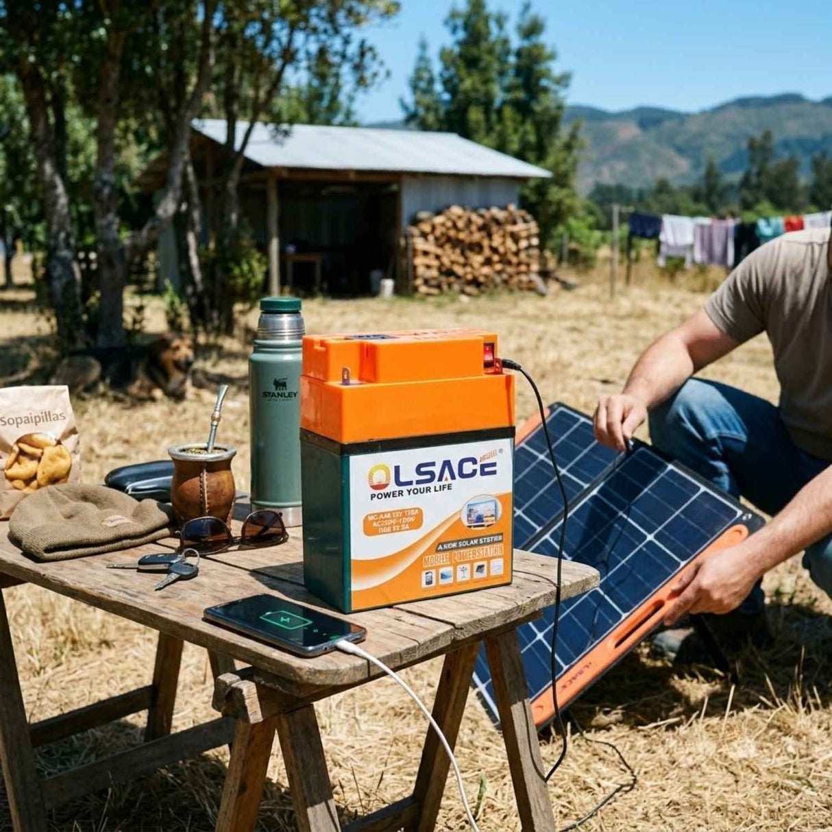 Estación Energía Portátil OLSACE 12V 220V 120W USB