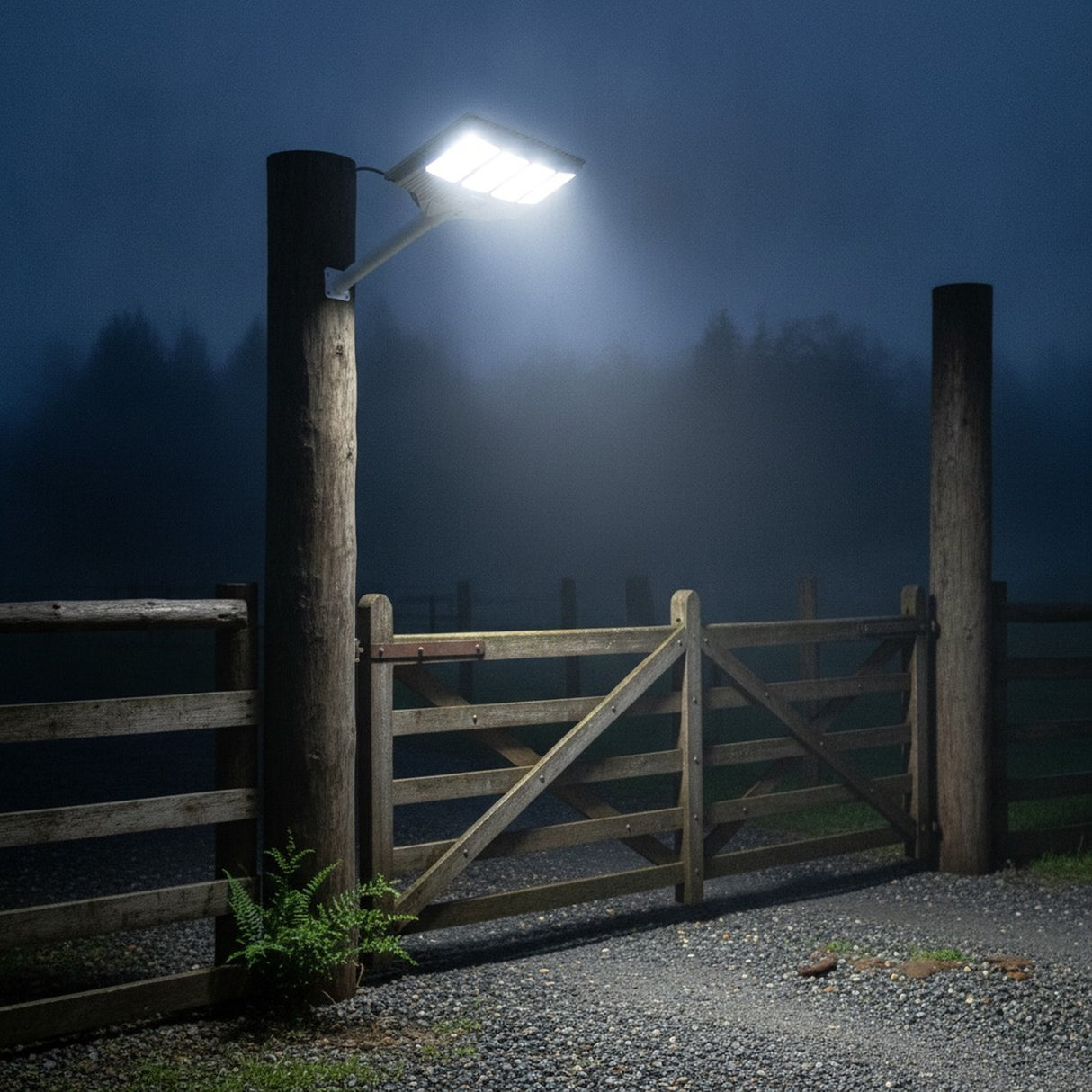 Foco Solar Exterior LED IP65 Sensor Movimiento Brazo 54cm