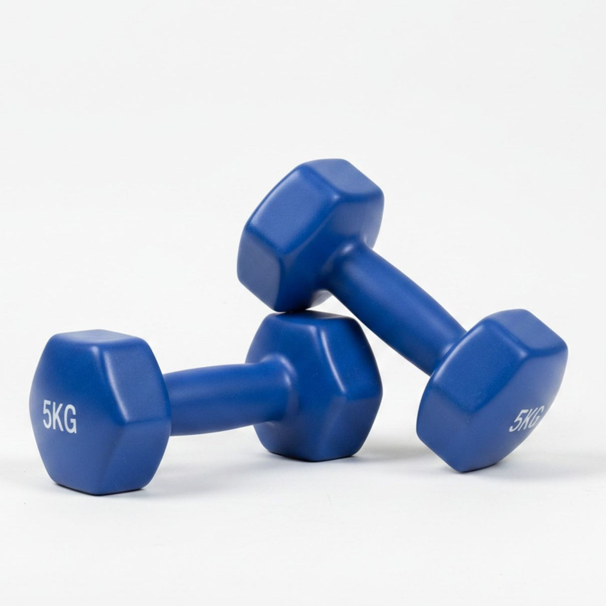 Set 2 Mancuernas 5Kg Azul Plástico Ejercicio