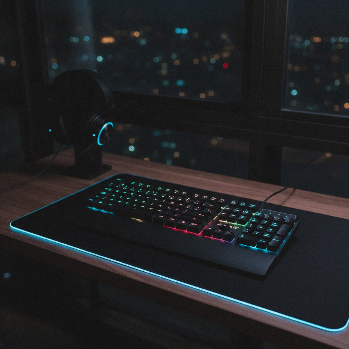 Teclado Gamer RGB 109 Teclas Español USB Negro Disparo