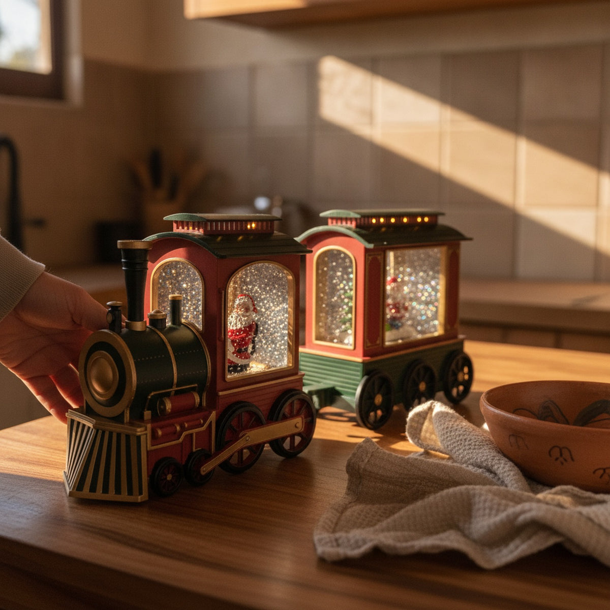 Tren Navideño Musical Decorativo Agua USB Pilas
