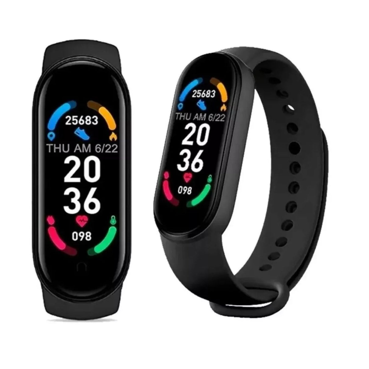 Smart Band 6 rosa, pulsera fitness con pantalla AMOLED, monitoreo de salud, resistente al agua IP68 y batería de 14 días.-1-2-1