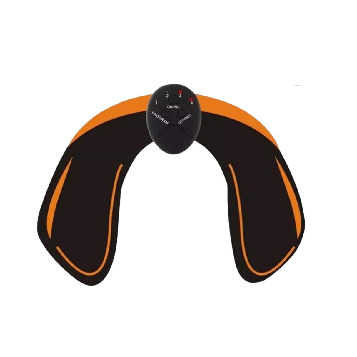 Ems Gluteo 20 cm naranja, estimulador muscular de silicona para tonificar glúteos. Compacto y portátil, ideal para uso en casa o gimnasio.-1-3-1