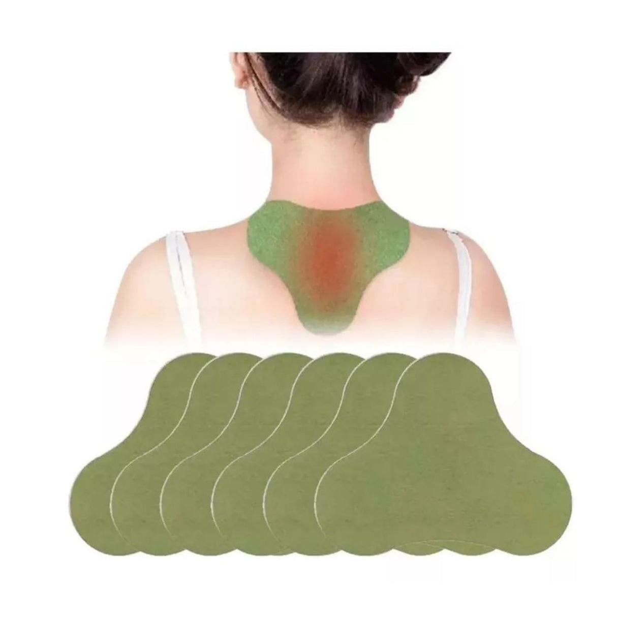 Parches para el cuello blancos de 10 cm, suaves y transpirables, ideales para eventos formales e informales. Fácil aplicación y remoción.-4-2-1