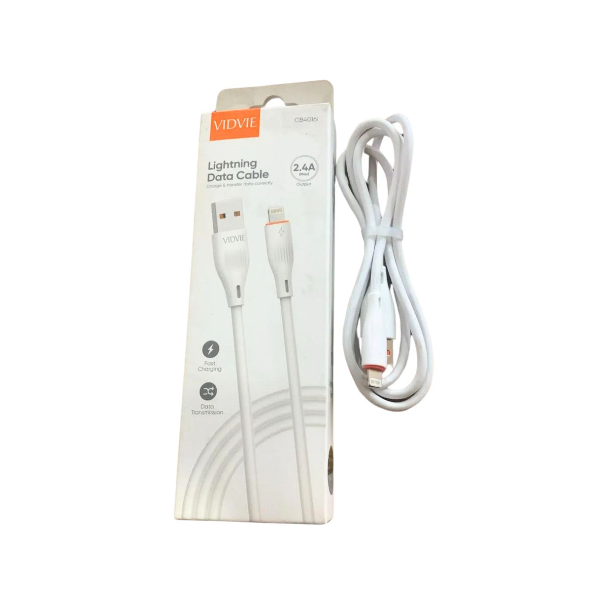 Cable Lightning blanco de 1 metro, nylon trenzado, carga rápida y transferencia de datos para dispositivos Apple. Ideal para uso diario.-1-2-1