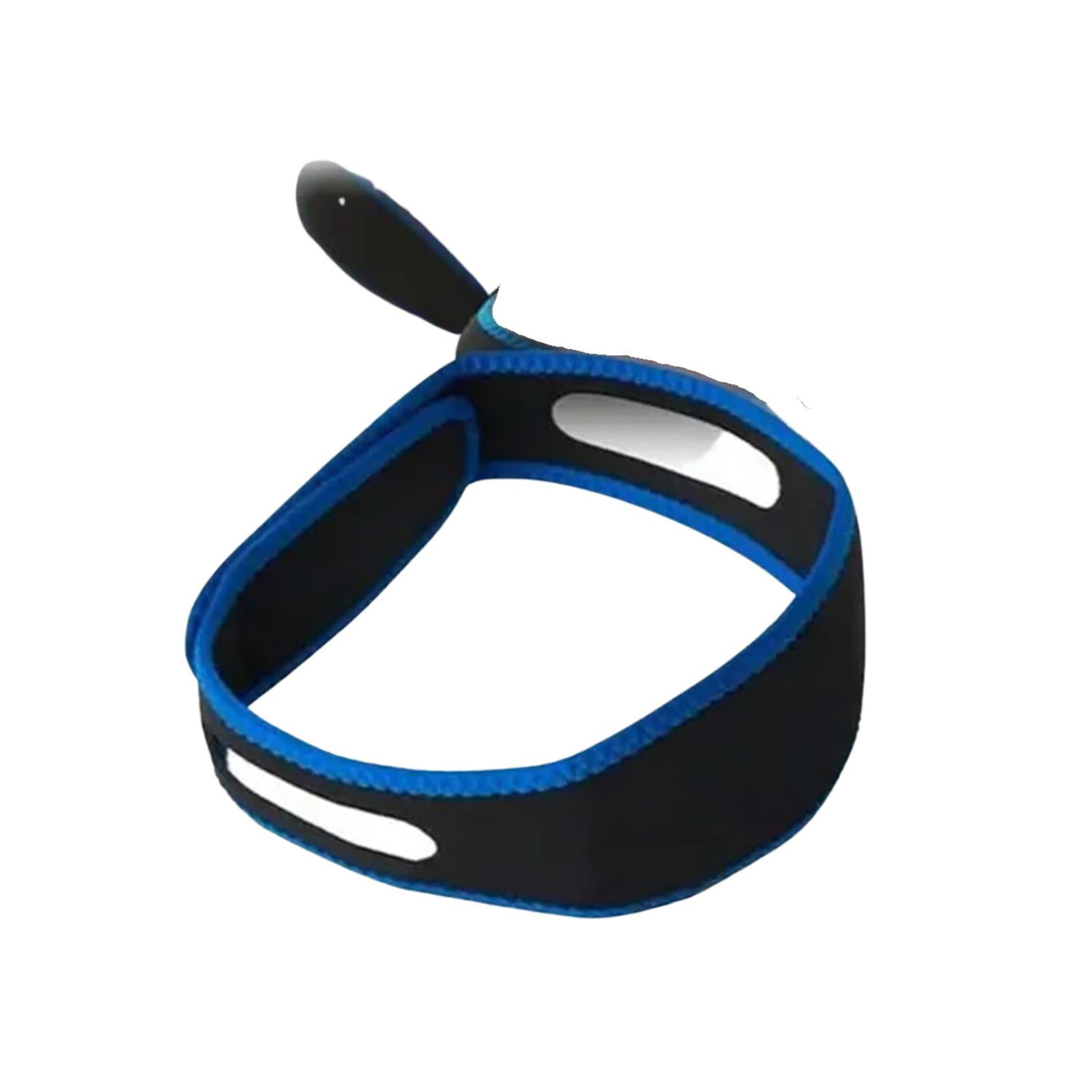 Cintillo antironquidos azul de 19 cm, ergonómico y suave, reduce ruido para meditación y estudio. Ideal para uso diario y viajes.-1-3-1